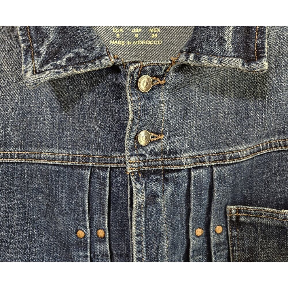 ZARA Women's S Z1975 Jean Jumpsuit Boiler Blue Denim Straight Leg 31 x 29.5 - Picture 4 of 10